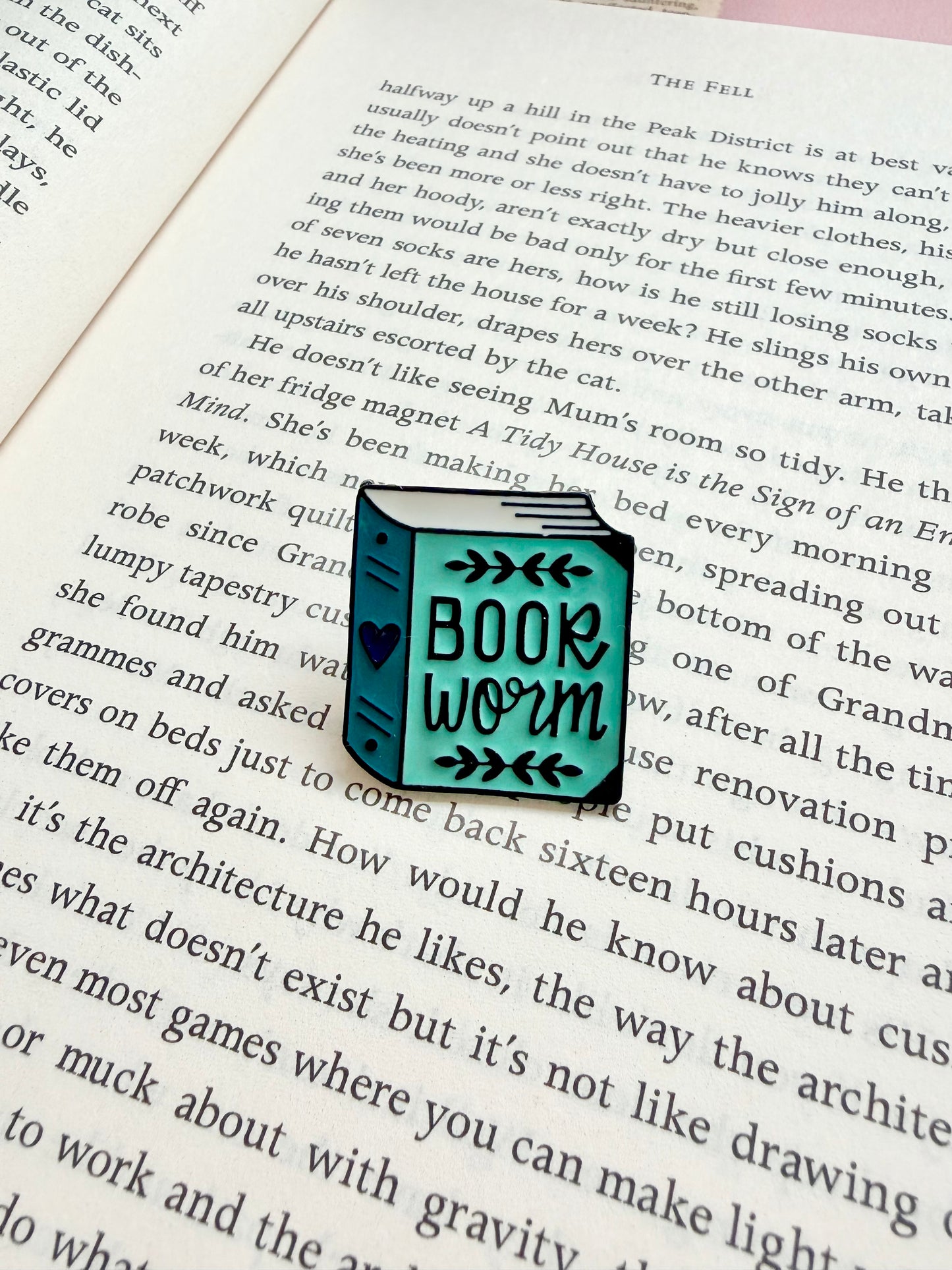 'bookworm' pin / badge