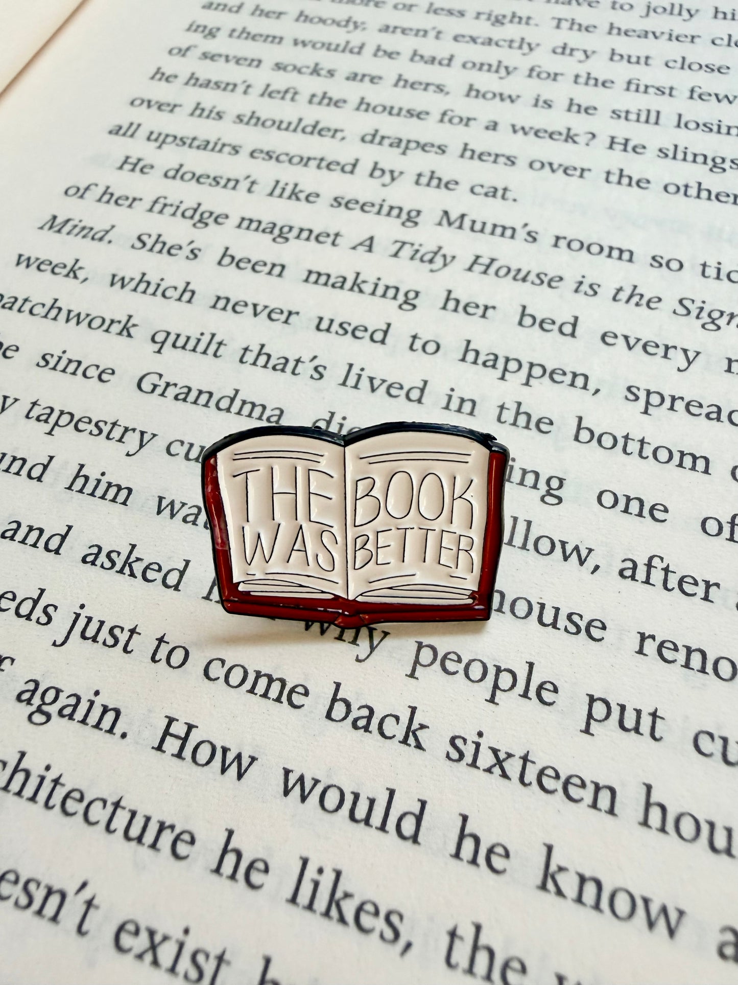 'the book was better' pin / badge