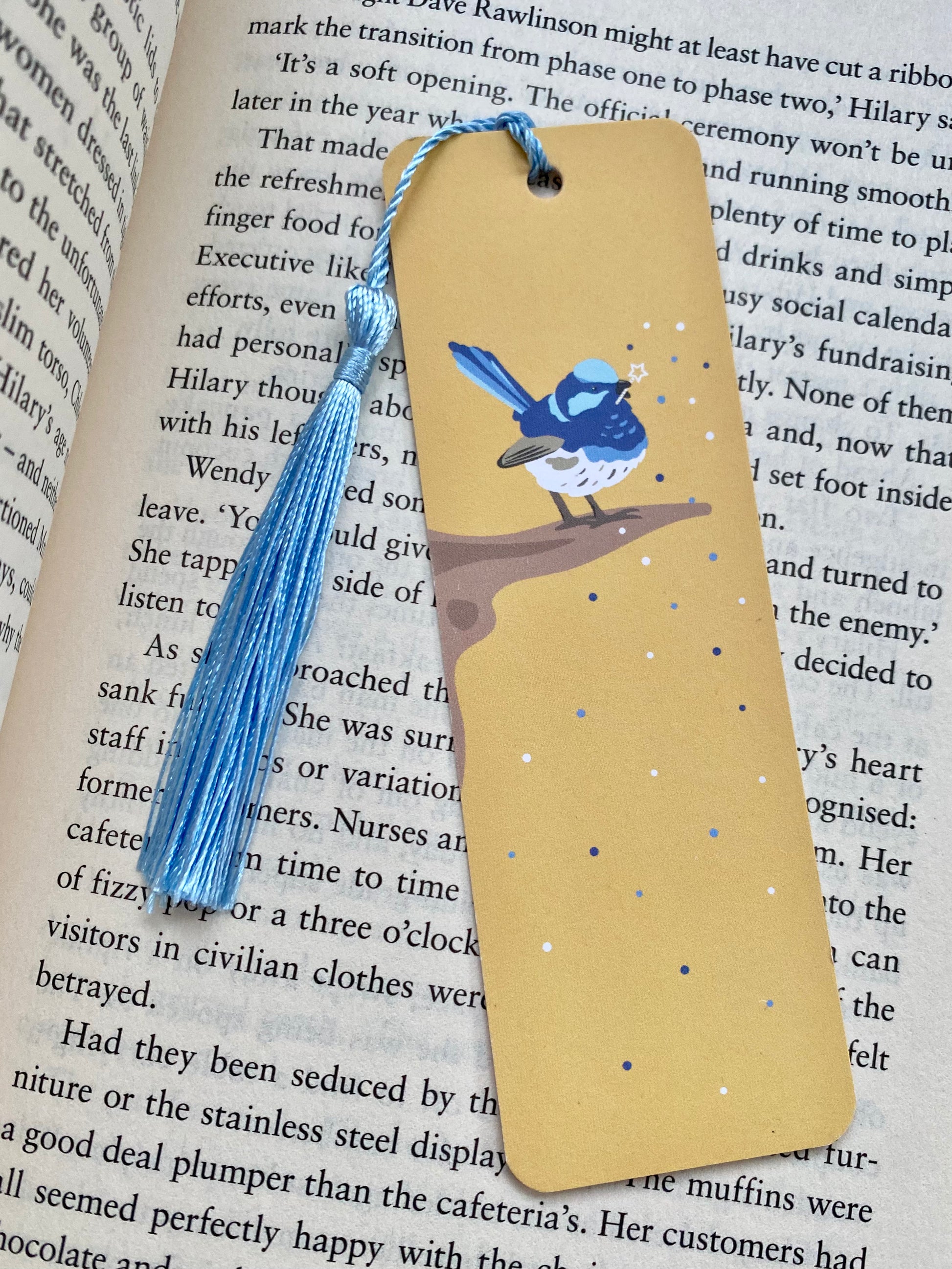 Fairy Wren Bookmark (Yellow)