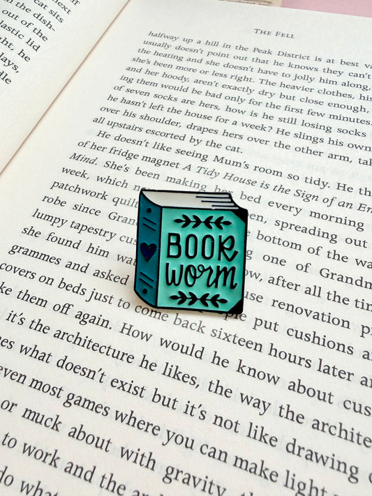 'bookworm' pin / badge